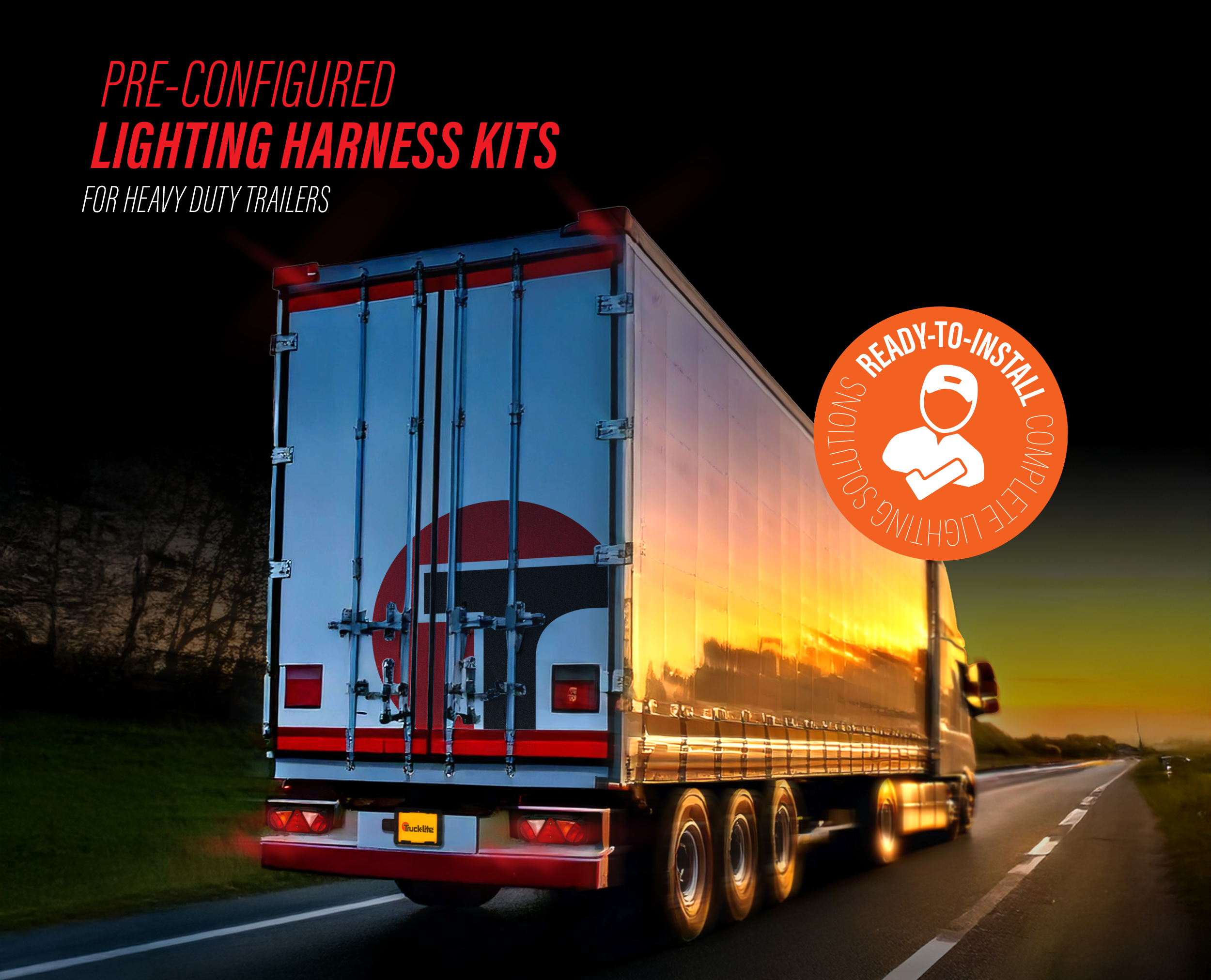Lighting harness kits header image truck on road